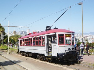 Courtesy Rick Laubscher This is a restored Muni Streetcar No. 1, which is in identical condition to the way it was in 1915 when it carried San Franciscans and visitors to the World's Fair.